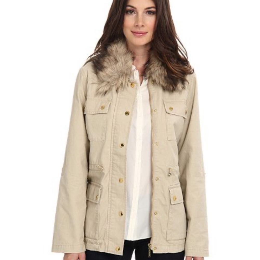 Michael Kors Anorak Fur Collar Jacket X-Small